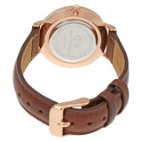 Daniel Wellington Classy St Mawes White Dial Brown Leather Strap Watch For Women - DW00100075 Buy Now By Daniel Wellington