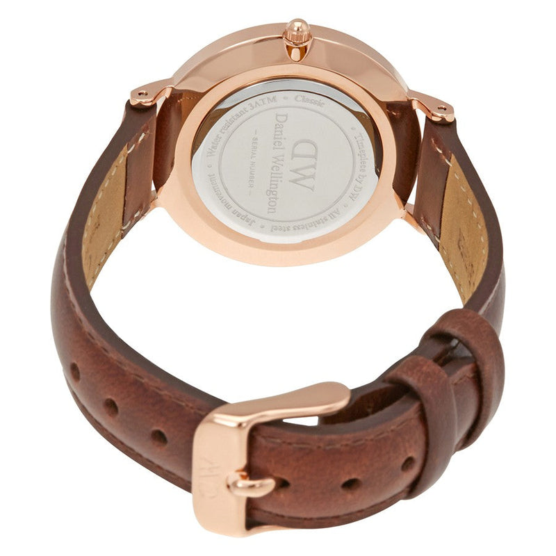 Daniel Wellington Classy St Mawes White Dial Brown Leather Strap Watch For Women - DW00100075 Buy Now By Daniel Wellington