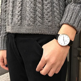 Daniel Wellington Classic Sheffield White Dial Black Leather Strap Watch for Women - DW00100036 Buy Now By Daniel Wellington