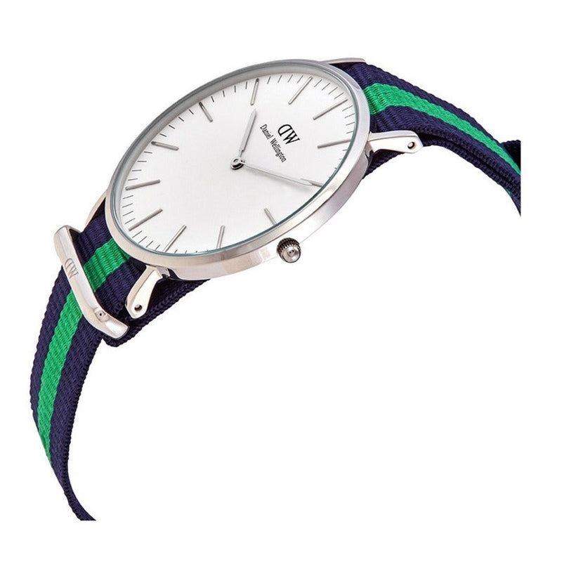 Shop Daniel Wellington Classic Warwick White Dial Two Tone Nylon Strap Watch for Men - DW00100019 in USA