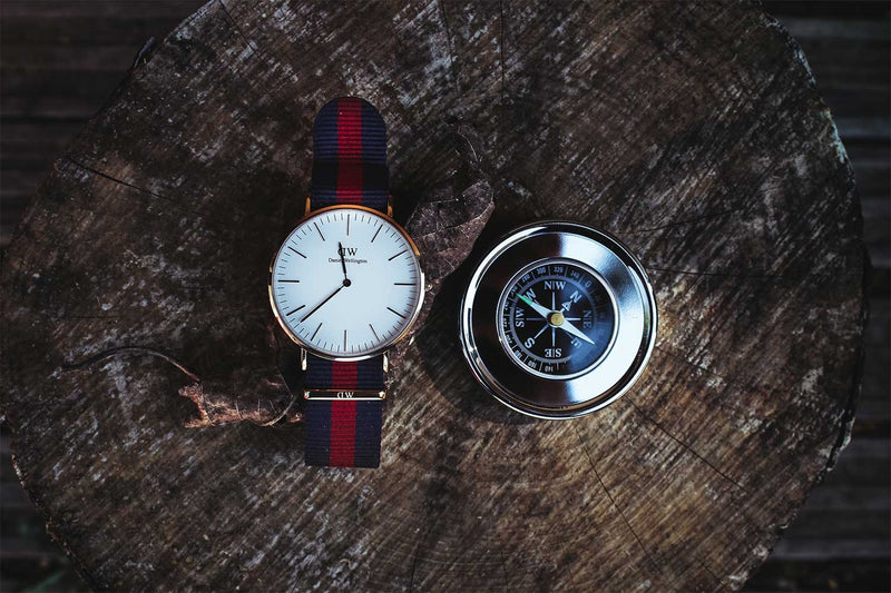 Shop Daniel Wellington Classic Canterbury White Dial Two Tone NATO Strap Watch For Women - DW00100030 in USA