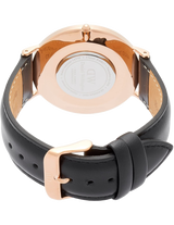 Daniel Wellington Classic Sheffield White Dial Black Leather Strap Watch For Men - DW00100007