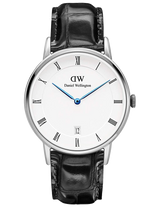 Daniel Wellington Dapper Reading Quartz White Dial Black Leather Strap Watch For Women - DW00100117 Buy Now By Daniel Wellington
