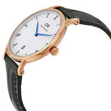 Daniel Wellington Dapper Reading White Dial Black Leather Strap Watch For Women - DW00100118 Buy Now By Daniel Wellington