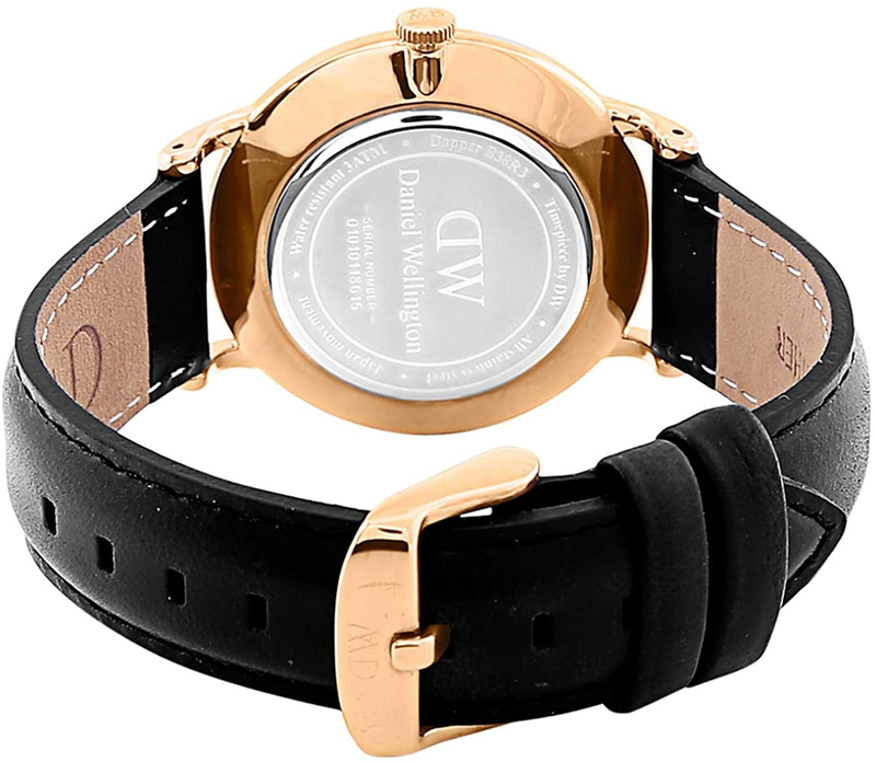 Daniel Wellington Dapper Sheffield White Dial Black Leather Strap Watch For Men - DW00100092 Buy Now By Daniel Wellington