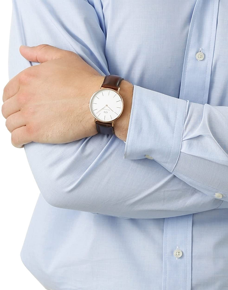 Daniel Wellington Classic Bristol White Dial Brown Leather Strap Watch For Men - DW00100009 Buy Now By Daniel Wellington