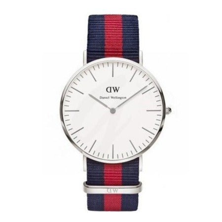 Shop Daniel Wellington Classic Oxford White Dial Two Tone Nylon Strap Watch For Men - DW00100015 in USA