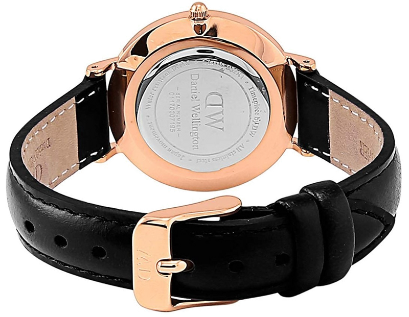 Daniel Wellington Classy Sheffield White Dial Black Leather Strap Watch For Women - DW00100060 Buy Now By Daniel Wellington