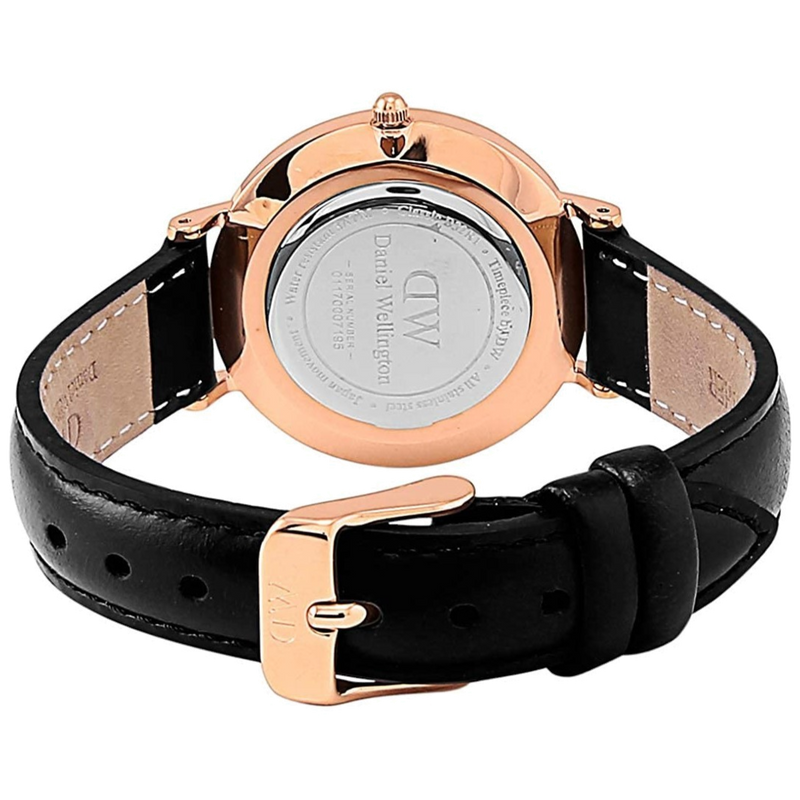 Daniel Wellington Classy Sheffield White Dial Black Leather Strap Watch For Women - DW00100060 Buy Now By Daniel Wellington