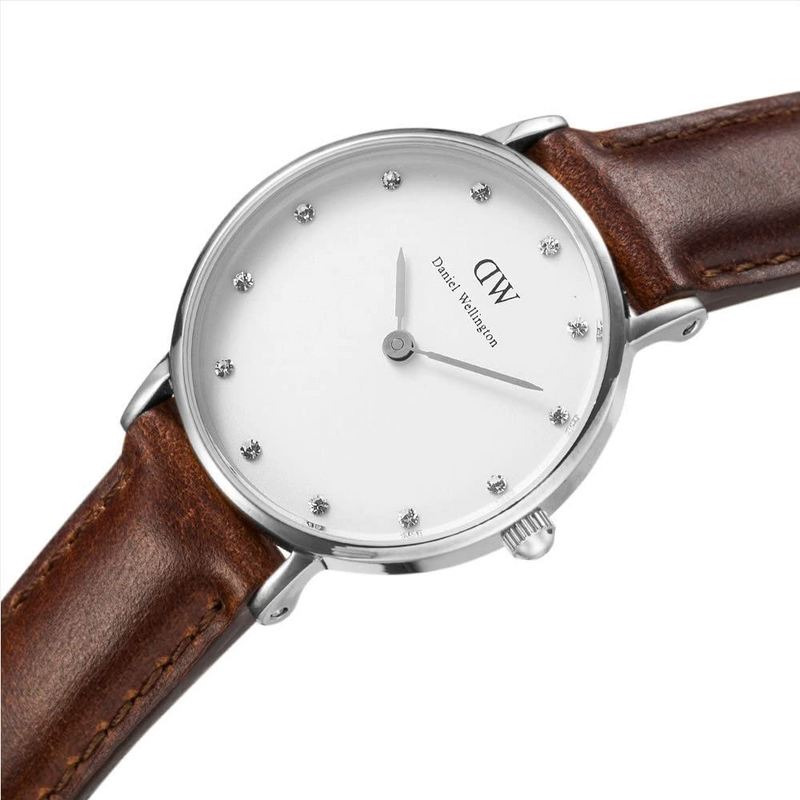 Daniel Wellington Classy St Mawes White Dial Brown Leather Strap Watch For Women - DW00100067 Buy Now By Daniel Wellington