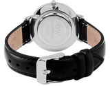 Daniel Wellington Classy Sheffield White Dial Black Leather Strap Watch For Women - DW00100080 Buy Now By Daniel Wellington