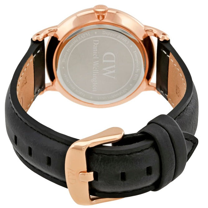 Daniel Wellington Dapper Sheffield White Dial Black Leather Strap Watch For Men - DW00100092 Buy Now By Daniel Wellington