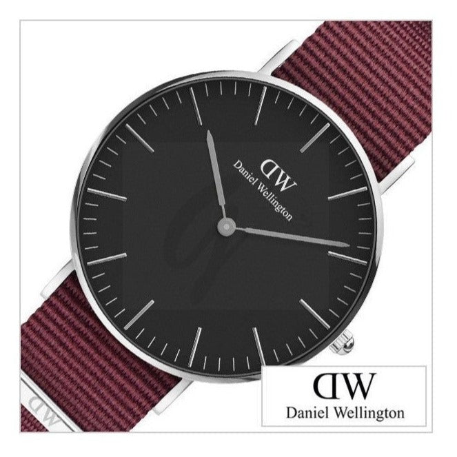 Daniel Wellington Classic Roselyn Black Dial Maroon Nylon Strap Watch For Women - DW00100274 Buy Now By Daniel Wellington