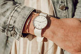 Daniel Wellington Classic Dover White Dial White Nylon Strap Watch For Women - DW00100309 Buy Now By Daniel Wellington
