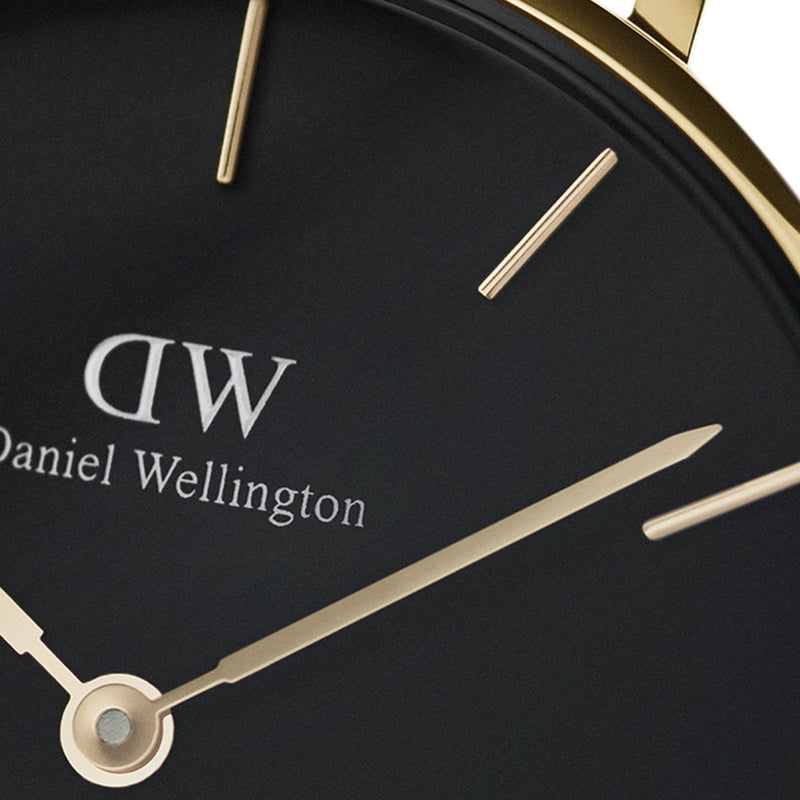 Daniel Wellington Classic Petite Black Dial Gold Mesh Bracelet Watch For Women - DW00100347 Buy Now By Daniel Wellington