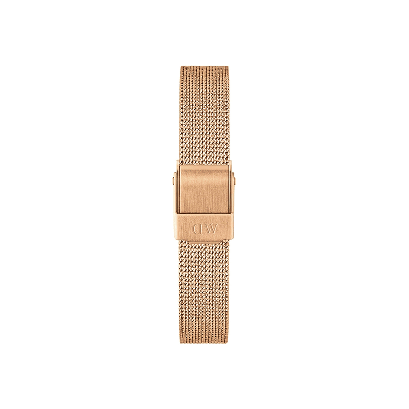 Daniel Wellington Quadro Melrose Green Dial Rose Gold Mesh Strap Watch For Women - DW00100437 Buy Now By Daniel Wellington
