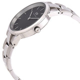 Daniel Wellington Iconic Link Black Dial Silver Steel Strap Watch for Women - DW00100204 Buy Now By Daniel Wellington