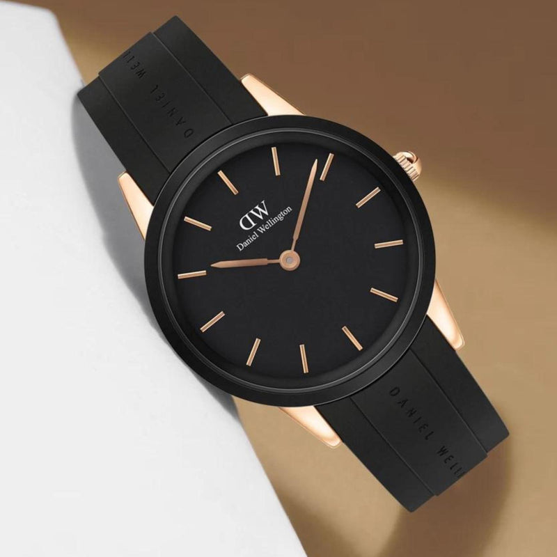 Daniel Wellington Iconic Motion Black Dial Black Rubber Strap Watch For Men - DW00100425 Buy Now By Daniel Wellington