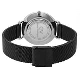Daniel Wellington Petite Ashfield Black Dial Black Mesh Strap Watch For Women - DW00100202 Buy Now By Daniel Wellington