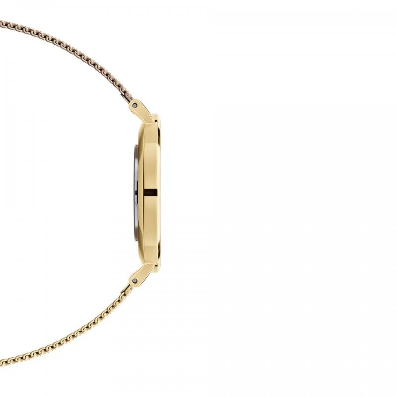 Daniel Wellington Classic Petite White Dial Gold Mesh Bracelet Watch For Women - DW00100348