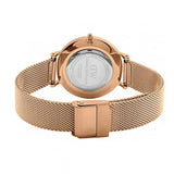 Daniel Wellington Petite Melrose Black Dial Rose Gold Mesh Strap Watch For Women - DW00100303