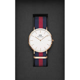 Shop Daniel Wellington Classic Oxford White Dial Two Tone NATO Strap Watch For Men - DW00100001 in USA