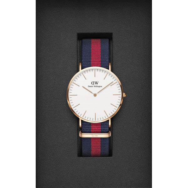 Shop Daniel Wellington Classic Oxford White Dial Two Tone NATO Strap Watch For Men - DW00100001 in USA