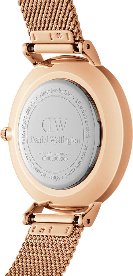Daniel Wellington Petite Melrose Brown Dial Rose Gold Mesh Strap Watch For Women - DW00100477 Buy Now By Daniel Wellington