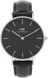 Daniel Wellington Petite Sheffield Black Dial Black Leather Strap Watch For Women - DW00100180 Buy Now By Daniel Wellington