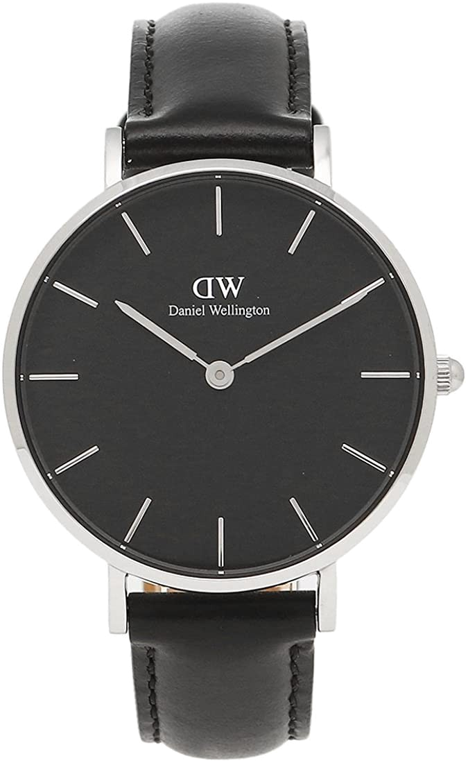 Daniel Wellington Petite Sheffield Black Dial Black Leather Strap Watch For Women - DW00100180 Buy Now By Daniel Wellington
