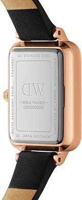 Daniel Wellington Quadro Sheffield Black Dial Black Leather Strap Watch For Women - DW00100435 Buy Now By Daniel Wellington