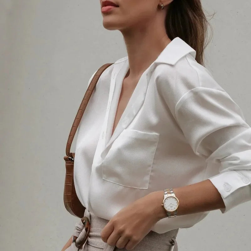 Daniel Wellington Iconic Link White Dial Two Tone Steel Strap Watch For Women - DW00100359 Buy Now By Daniel Wellington