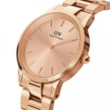 Daniel Wellington Iconic Link Unitone Rose Gold Dial Rose Gold Steel Strap Watch For Women - DW00100401 Buy Now By Daniel Wellington