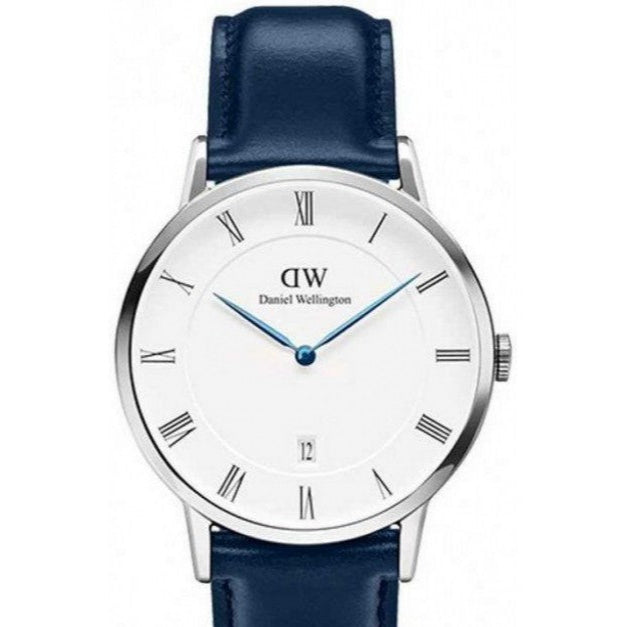 Daniel Wellington Classic Sheffield White Dial Navy Blue Leather Strap Watch For Women - DW00100194 Buy Now By Daniel Wellington