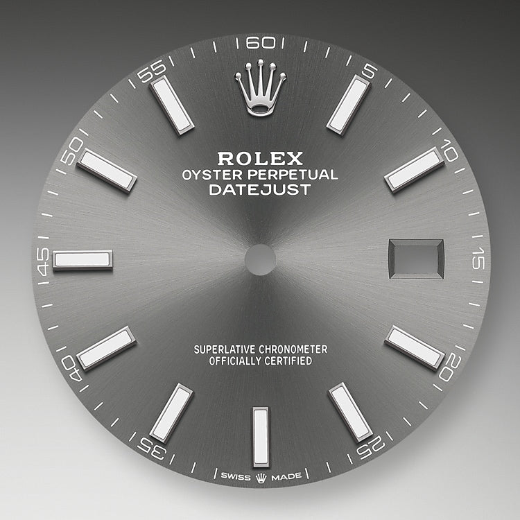 Shop Rolex Datejust 41 Oyster Grey Dial Two Tone Oystersteel & White Gold Strap Watch for Men - M126334-0014 in USA