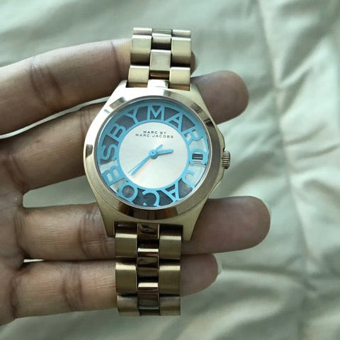 Marc Jacobs Henry Gold Dial Gold Steel Strap Watch for Women - MBM3295 Buy Now By Marc Jacobs