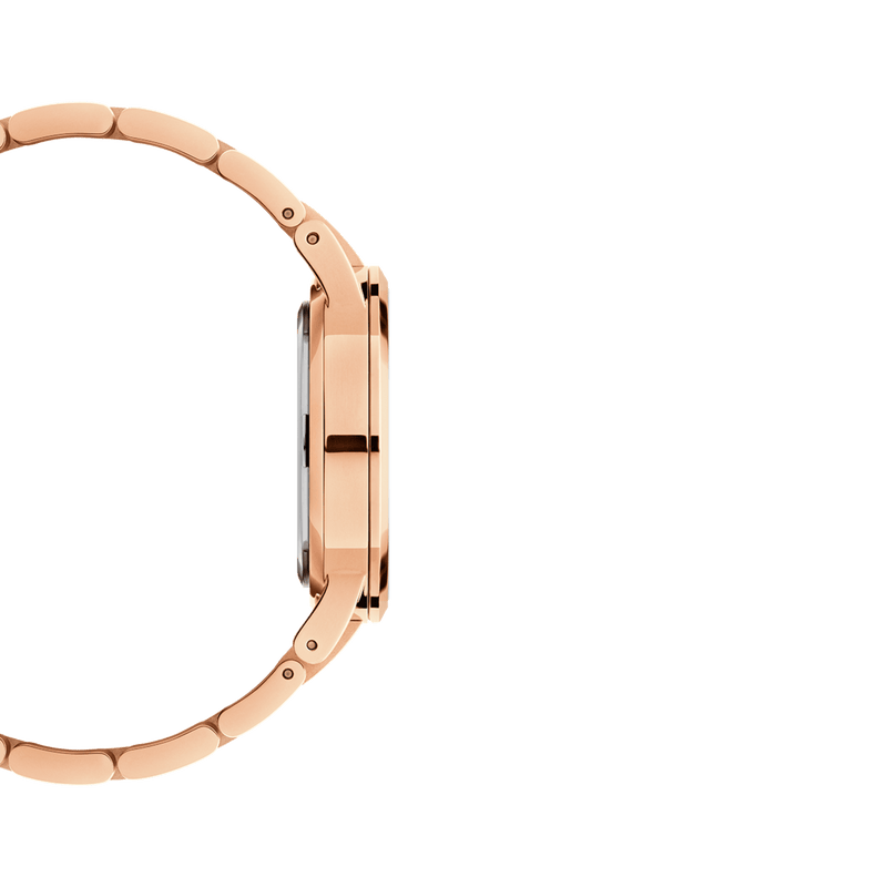 Daniel Wellington Iconic Link Analog Black Dial Rose Gold Steel Strap Watch For Women - DW00100214 Buy Now By Daniel Wellington