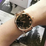 Michael Kors Noire Black Dial Rose Gold Steel Strap Watch for Women - MK3585 Buy Now By Michael Kors