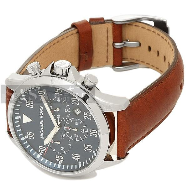 Michael Kors Gage Chronograph Blue Dial Brown Leather Strap Watch For Men - MK8362 Buy Now By Michael Kors