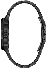 Bulova Crystal Collection Phantom Black Dial Black Steel Strap Watch for Men - 98A240 Buy Now By Bulova