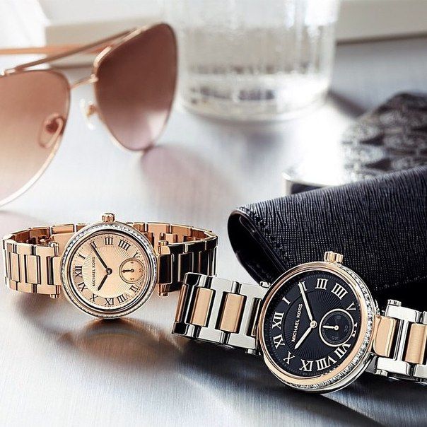 Michael Kors Skylar Black Dial Two Tone Steel Strap Watch for Women - MK5957 Buy Now By Michael Kors