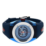 Shop Gucci Sync XXL Quartz Blue Dial Blue Rubber Strap Watch For Men - YA137104 in USA