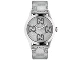 Shop Gucci G Timeless Quartz Grey Dial Grey Leather Strap Watch For Men - YA1264058 in USA