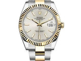 Shop Rolex Datejust 41 Oyster White Dial Two Tone Oystersteel & Yellow Gold Strap Watch for Men - M126333-0015 in USA