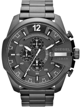 Diesel Mega Chief Chronograph Black Dial Black Steel Strap Watch For Men - DZ4283 Buy Now By Diesel