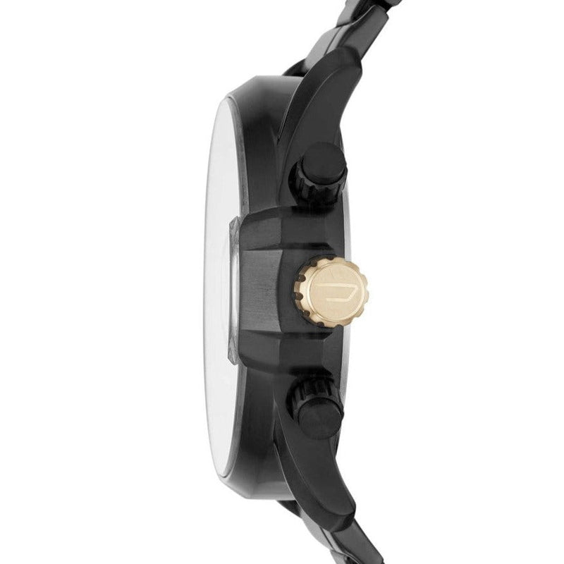 Diesel Mega Chief Chronograph Grey Dial Black Steel Strap Watch For Men - DZ4479 Buy Now By Diesel