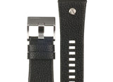 Diesel Mr Daddy Chronograph White Dial Black Leather Strap Watch For Men - DZ7125 Buy Now By Diesel