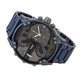 Shop Diesel Daddy 2.0 Chronograph Quartz Grey Dial Blue Steel Strap Watch For Men - DZ7414 in USA