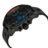 Diesel Little Daddy Black Dial Black Leather Strap Watch For Men - DZ7334 Buy Now By Diesel
