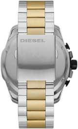 Diesel Mega Chief Chronograph Black Dial Two Tone Steel Strap Watch For Men - DZ4581 Buy Now By Diesel
